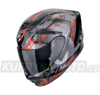 Moto přilba SCORPION EXO-391 CLUTTER černo/červená