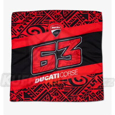 Bandana/šátek VR46 BAGNAIA 63 Ducati červený 500803
