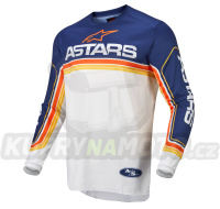 dres FLUID SPEED, ALPINESTARS (tmavá modrá/bílá/oranžová)