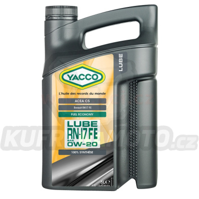 Motorový olej YACCO LUBE RN-17 FE 0W20, 5 L