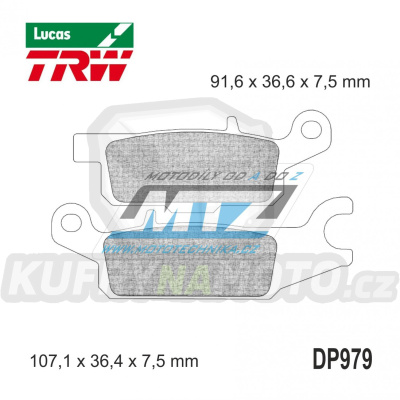 Destičky brzdové DP979-LUSI TRW Lucas MCB801SI - směs Sinter Offroad