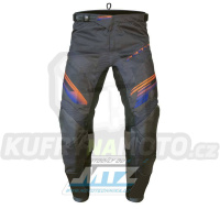 Kalhoty motokros PROGRIP 6015 - šedo-oranžovo-modré - velikost 30