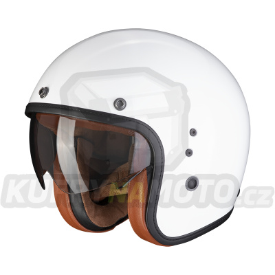 Moto přilba SCORPION BELFAST EVO LUXE bílá