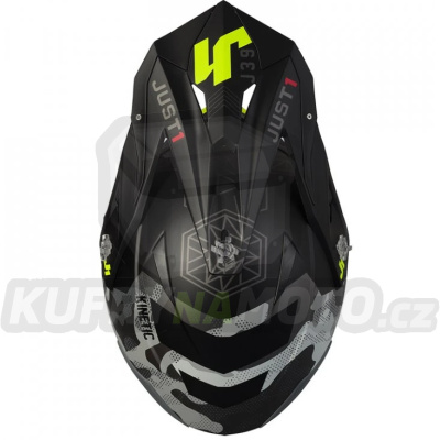 Kšilt JUST1 J39 KINETIC camo/fluo žluto/černý