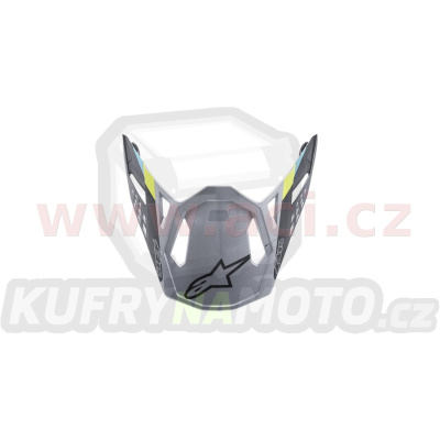kšilt pro přilby SUPERTECH S-M8 CONTACT, ALPINESTARS (stříbrná matná)