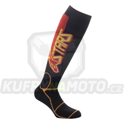 ponožky MX PRO, ALPINESTARS (černá/žlutá/mandarinka) 2023