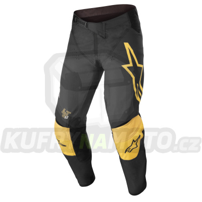 kalhoty TECHSTAR QUADRO, ALPINESTARS (černá/žlutá/mandarinka)