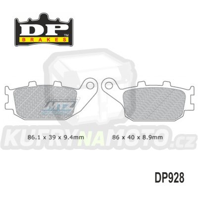 Destičky brzdové DP928 - DP BRAKES směs Premium Sinter OEM
