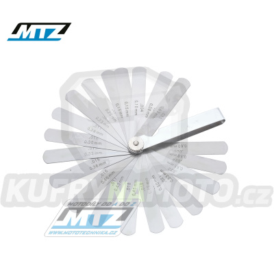 Měrky pro měření vůle ventilů - sada 26kusů (rozsah 0,04-0,63mm)