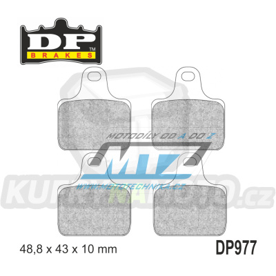 Destičky brzdové DP977-RDP DP Brakes - směs RDP X-RACE Titanium (sada 4ks)