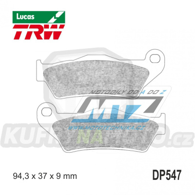 Destičky brzdové DP547-LU TRW Lucas MCB871 - směs Allround
