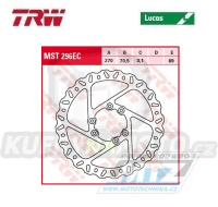 Kotouč brzdový TRW MST296EC (260/127/6D) - TM EN125+MX125+EN144+MX144+EN250+MX250+EN250F+MX250F+EN300+MX300+EN450F+MX450F+EN530F+MX530F