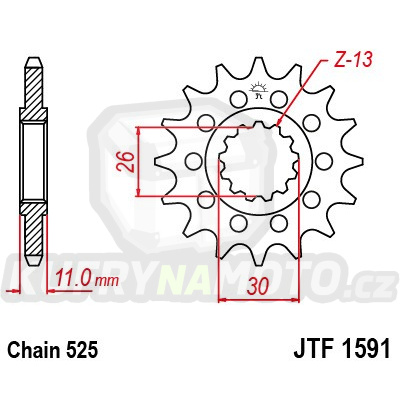 Řetězové kolečko JT JTF 1591-15 15 zubů, 525