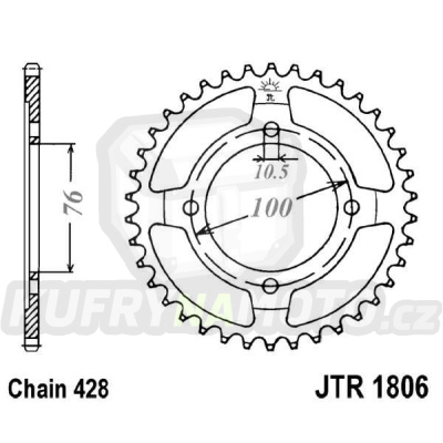 Řetězová rozeta JT JTR 1806-56 56 zubů, 428