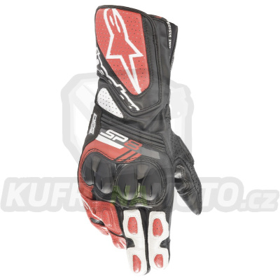 rukavice SP-8, ALPINESTARS (černá/bílá/červená) 2024