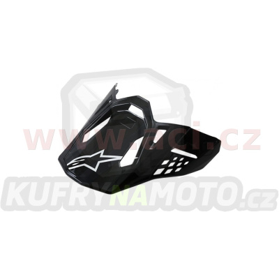 kšilt pro přilby SUPERTECH S-M10 a S-M8 SOLID, ALPINESTARS (černý lesklý)