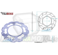 Kotouč brzdový - zubatý desing Wave - KTM 125EXC+125EGS / 88-91 + 125SX+125MX / 88-91 + 250EXC+250EGS / 90-91 + 250MX+GS250 / 88-91 + 300EGS+300EXC+MXC300 / 90-91