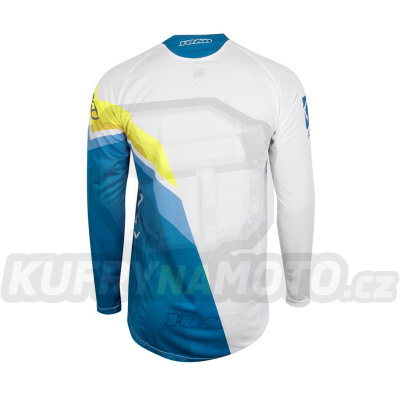 Motokrosový dres YOKO VIILEE bílý / modrý / žlutý M