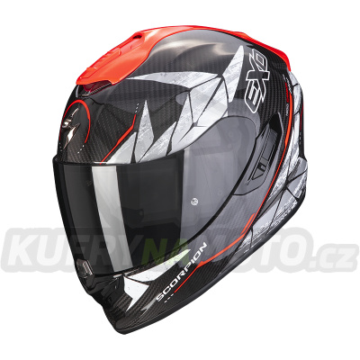 Moto přilba SCORPION EXO-1400 CARBON AIR ARANEA černo/neonově červená