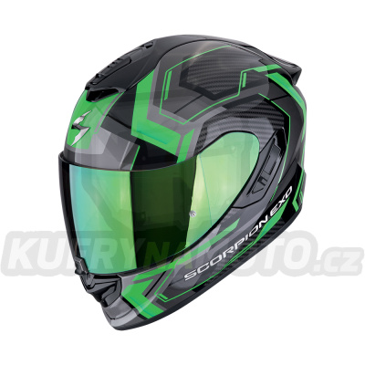Moto přilba SCORPION EXO-1400 EVO II AIR LINART černo/zelená