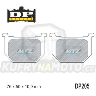 Destičky brzdové DP205 - DP BRAKES směs Premium Sinter OEM