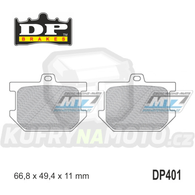 Destičky brzdové DP401 - DP BRAKES směs Premium Sinter OEM