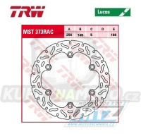Kotouč brzdový TRW MST373RAC (256/145/6D) - zubatý desing - Honda SH300+FJS400 SilverWing+VFR750F+XL1000V Varadero / 03-11 + CBR1000F+CB1100SF+CBR1100XX + CB1300+CB1300F+CB1300S