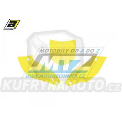 Polepy číslových tabulek (vystřižené) - Kawasaki KXF450 / 12 - barva žlutá