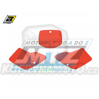 Polepy číslových tabulek (vystřižené) - TM MX / 95-99 - barva červená