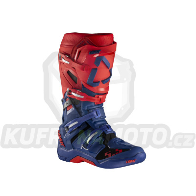 LEATT boty CROSS GPX 5.5 FLEXLOCK BOOTS ROYAL barva červená/granátová velikost 44.5