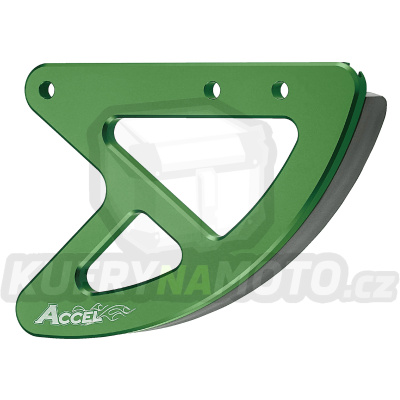 ACCEL kryt kotouče brzdové zadní KAWASAKI KXF 250/450 '05-'17, KX 125/250 '05-'08 (hliníkový), barva zelená