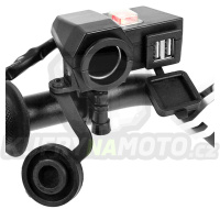 Zásuvka zapalovače na motocykl s USB výstupy MUS04