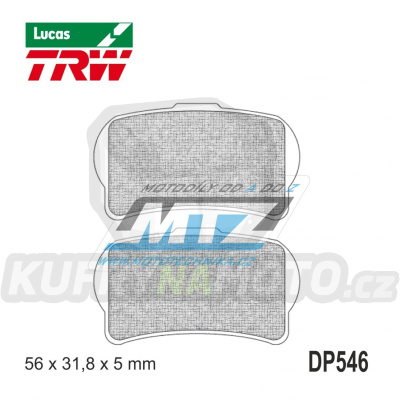 Destičky brzdové DP546-LURASI TRW Lucas MCB887RSI - směs Sinter Racing Offroad