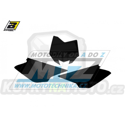 Polepy číslových tabulek (vystřižené) - Husqvarna CR125+CR250 / 05 - barva černá