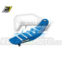 Potah sedla TM MX/EN 2takt+4takt / 22-25 - barva bílo-světle modrá - typ potahu ZEBRA