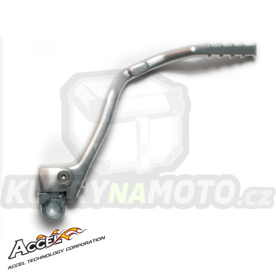 ACCEL páčka páka startéru (nakopávačka) hliníkový SUZUKI RMZ 250 '11-'15, barva stříbrný