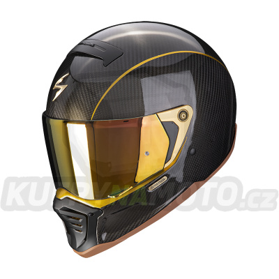Moto přilba SCORPION EXO-HX1 CARBON SE černo/zlatá