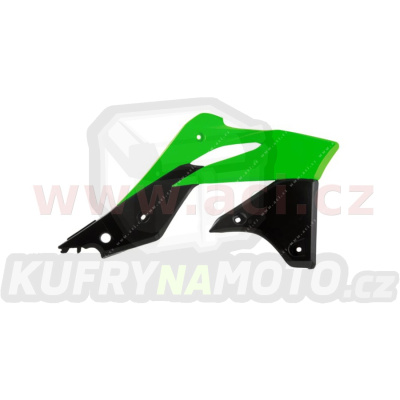 spoilery chladiče Kawasaki, RTECH (neon zelené-černé, pár)
