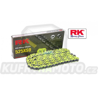 Řetěz RK 525 XSO (114čl) - těsněný/ x kroužkový (žlutý)