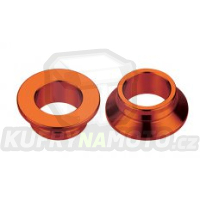 ACCEL rozpěrky distanční kola zadní KTM SX/EXC '13-'16 barva oranžová (průměr25MM)