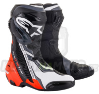 boty SUPERTECH R, ALPINESTARS (černá/červená fluo/bílá/šedá) 2024