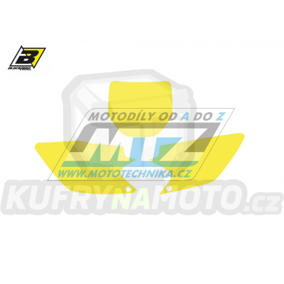 Polepy číslových tabulek (vystřižené) - Kawasaki KXF250 / 06-08 - barva žlutá