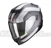 Moto přilba SCORPION EXO-520 AIR LEMANS matná stříbrno/červená