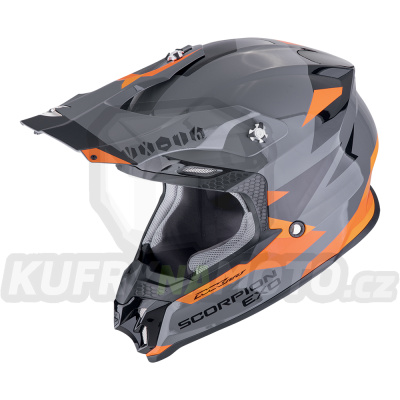 Moto přilba SCORPION VX-16 EVO AIR ROD šedo/oranžová