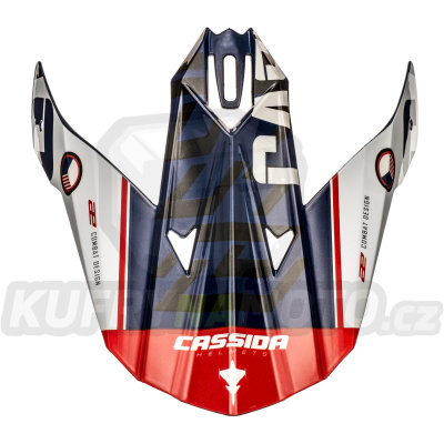 kšilt pro přilby Cross Cup Sonic, CASSIDA (modrá/bílá/červená)
