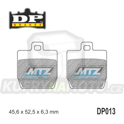 Destičky brzdové DP013 - DP Brakes směs Premium OEM Sinter
