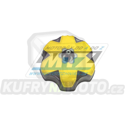 Víčko nádrže MEC žluto-černé Suzuki RM65+85+100+125+250 +RMZ250 +RMZ450 +RMZX 450 + Kawasaki KX125+250