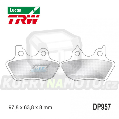 Destičky brzdové DP957-LUSV TRW Lucas MCB777SV - směs Sinter Road
