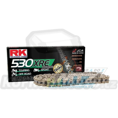 Řetěz RK 530 XRE (110čl) - těsněný/ xw kroužkový (zlatý)