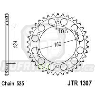 Řetězová rozeta JT HONDA CBR 600 FS-1 Sport 2001-2004 45 zubů, řetěz 525 – akce